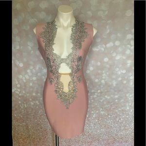 Bandage Mini Dress - Mauve